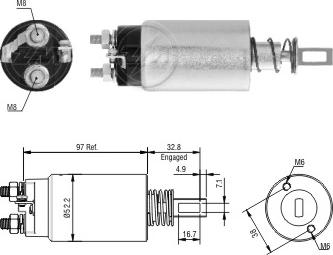 ERA ZM1982 - Тяговое реле, соленоид, стартер autospares.lv