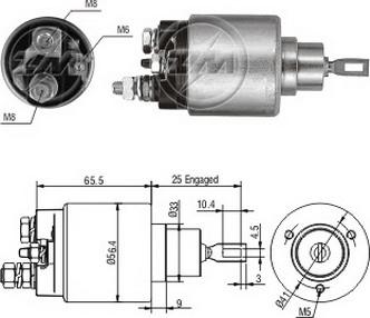 ERA ZM1974 - Тяговое реле, соленоид, стартер autospares.lv