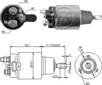 ERA ZM1477 - Тяговое реле, соленоид, стартер autospares.lv