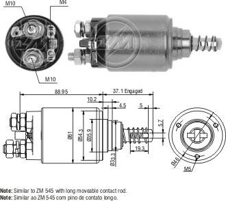 ERA ZM1545 - Тяговое реле, соленоид, стартер autospares.lv