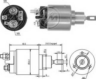 ERA ZM1573 - Тяговое реле, соленоид, стартер autospares.lv