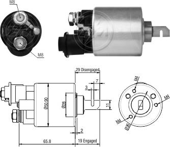 ERA ZM1608 - Тяговое реле, соленоид, стартер autospares.lv