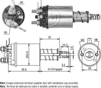 ERA ZM1613 - Тяговое реле, соленоид, стартер autospares.lv