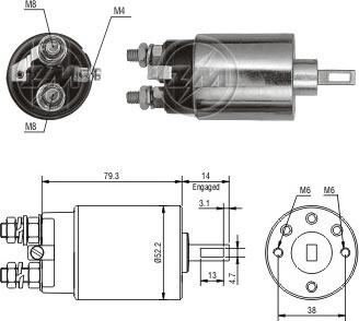 ERA ZM1689 - Тяговое реле, соленоид, стартер autospares.lv