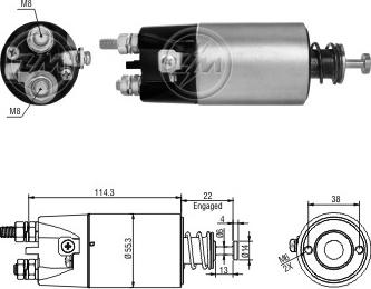 ERA ZM1897 - Тяговое реле, соленоид, стартер autospares.lv