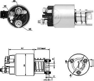 ERA ZM1396 - Тяговое реле, соленоид, стартер autospares.lv