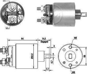 ERA ZM1710 - Тяговое реле, соленоид, стартер autospares.lv