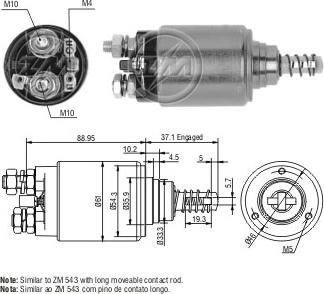 ERA ZM1731 - Тяговое реле, соленоид, стартер autospares.lv