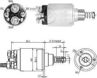 ERA ZM1732 - Тяговое реле, соленоид, стартер autospares.lv