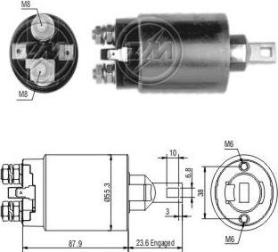 ERA ZM891 - Тяговое реле, соленоид, стартер autospares.lv