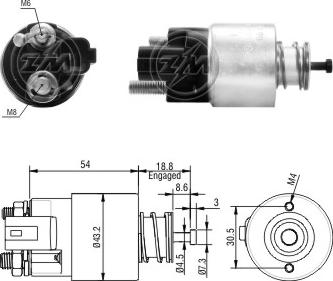 ERA ZM391 - Тяговое реле, соленоид, стартер autospares.lv