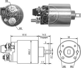 ERA ZM3482 - Тяговое реле, соленоид, стартер autospares.lv