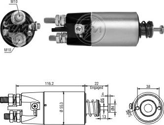 ERA ZM3897 - Тяговое реле, соленоид, стартер autospares.lv