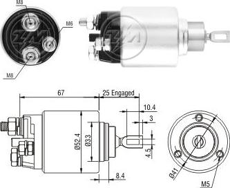 ERA ZM3381 - Тяговое реле, соленоид, стартер autospares.lv