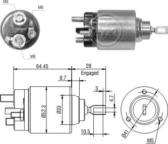 ERA ZM371 - Тяговое реле, соленоид, стартер autospares.lv