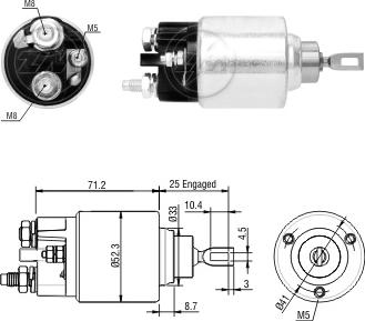 ERA ZM377 - Тяговое реле, соленоид, стартер autospares.lv