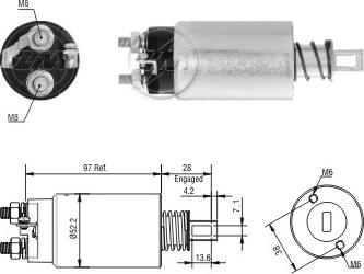 ERA ZM2982 - Тяговое реле, соленоид, стартер autospares.lv