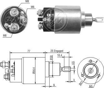 ERA ZM2973 - Тяговое реле, соленоид, стартер autospares.lv