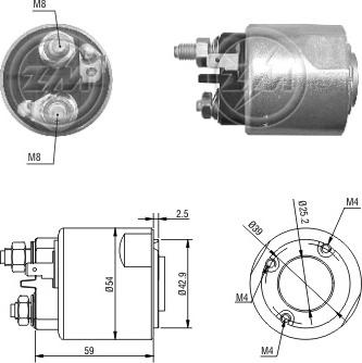 ERA ZM2495 - Тяговое реле, соленоид, стартер autospares.lv