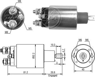 ERA ZM2485 - Тяговое реле, соленоид, стартер autospares.lv