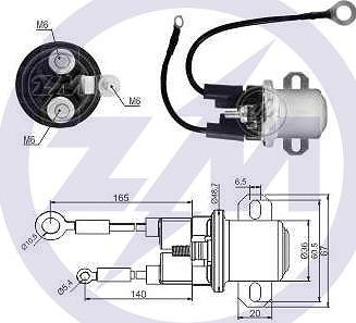 ERA ZM2428 - Тяговое реле, соленоид, стартер autospares.lv