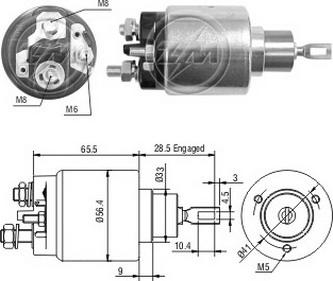 ERA ZM2473 - Тяговое реле, соленоид, стартер autospares.lv