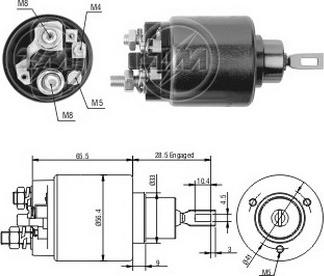 ERA ZM2571 - Тяговое реле, соленоид, стартер autospares.lv