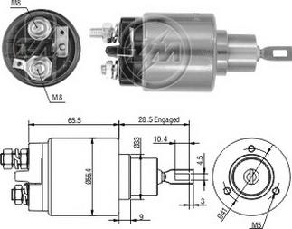 ERA ZM2573 - Тяговое реле, соленоид, стартер autospares.lv