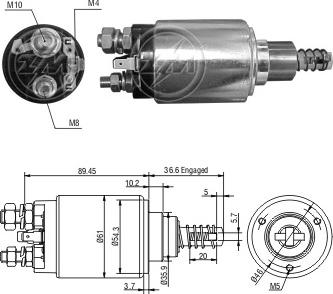 ERA ZM2640 - Тяговое реле, соленоид, стартер autospares.lv