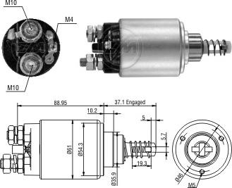 ERA ZM2639 - Тяговое реле, соленоид, стартер autospares.lv