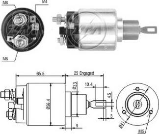 ERA ZM2674 - Тяговое реле, соленоид, стартер autospares.lv