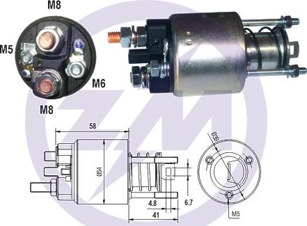 ERA ZM2396 - Тяговое реле, соленоид, стартер autospares.lv