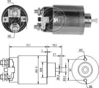 ERA ZM790 - Тяговое реле, соленоид, стартер autospares.lv