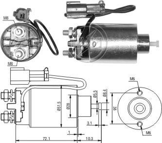 ERA ZM793 - Тяговое реле, соленоид, стартер autospares.lv