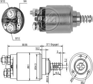 ERA ZM743 - Тяговое реле, соленоид, стартер autospares.lv