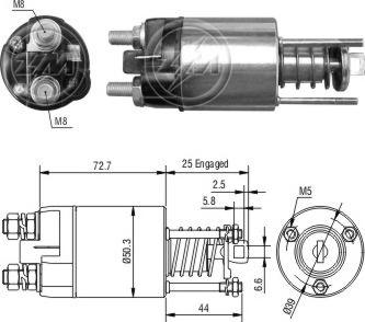 ERA ZM7651 - Тяговое реле, соленоид, стартер autospares.lv