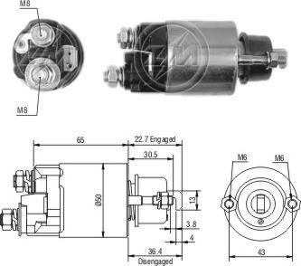 ERA ZM706 - Тяговое реле, соленоид, стартер autospares.lv