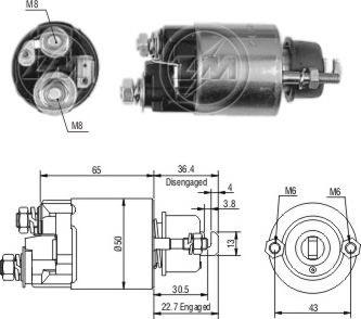 ERA ZM702 - Тяговое реле, соленоид, стартер autospares.lv