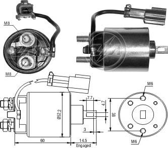 ERA ZM719 - Тяговое реле, соленоид, стартер autospares.lv