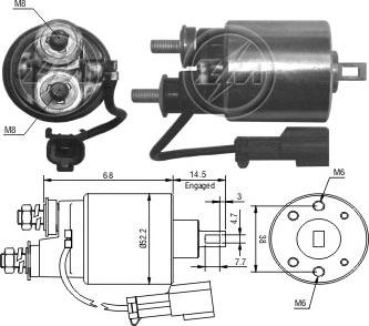 ERA ZM718 - Тяговое реле, соленоид, стартер autospares.lv