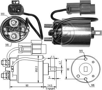 ERA ZM713 - Тяговое реле, соленоид, стартер autospares.lv