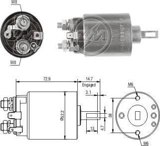 ERA ZM785 - Тяговое реле, соленоид, стартер autospares.lv