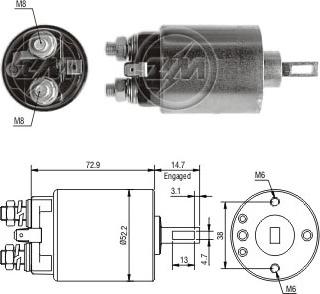 ERA ZM782 - Тяговое реле, соленоид, стартер autospares.lv