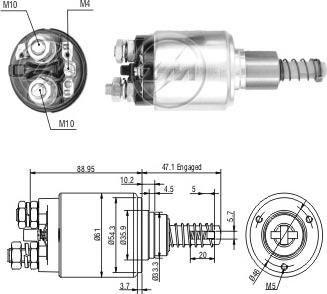 ERA ZM734 - Тяговое реле, соленоид, стартер autospares.lv