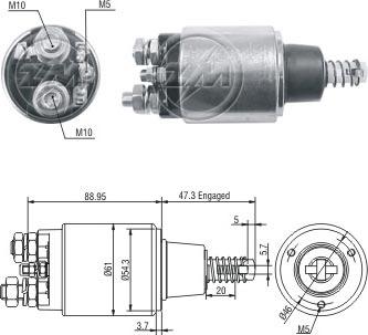 ERA ZM735 - Тяговое реле, соленоид, стартер autospares.lv