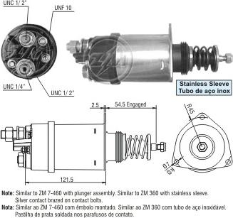 ERA ZM7360 - Тяговое реле, соленоид, стартер autospares.lv