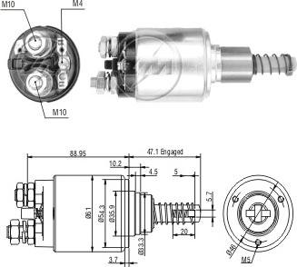 ERA ZM732 - Тяговое реле, соленоид, стартер autospares.lv