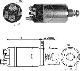 ERA ZM728 - Тяговое реле, соленоид, стартер autospares.lv