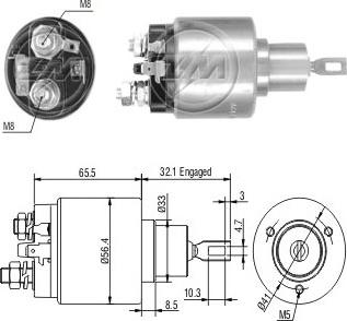 ERA ZM773 - Тяговое реле, соленоид, стартер autospares.lv