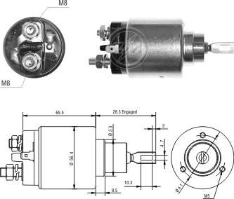 ERA ZM777 - Тяговое реле, соленоид, стартер autospares.lv